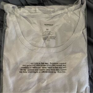 Sonoma Ribbed Maternity Tee Top in Lavender